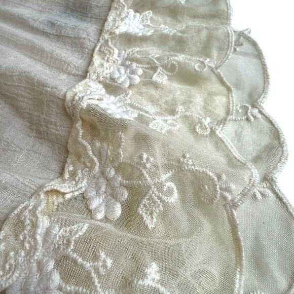 Cynthia Rowley Cream Sleeveless Top Womens Medium Lace Romantic Flirty Coquette - Picture 6 of 14